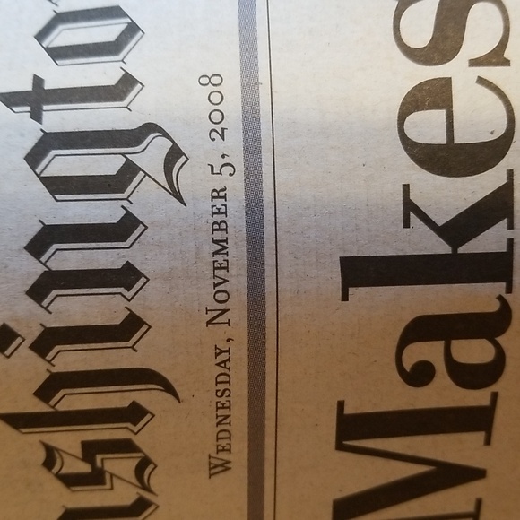Washington Post "A" section re: President Obama's election on November 5, 2008 - Picture 4 of 6